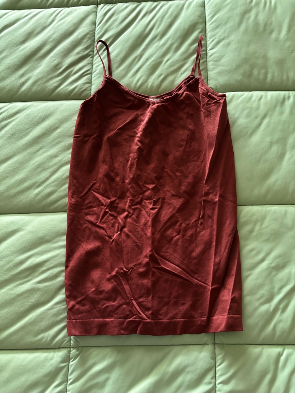 No Boundaries Burgundy Spaghetti Strap Tank Top